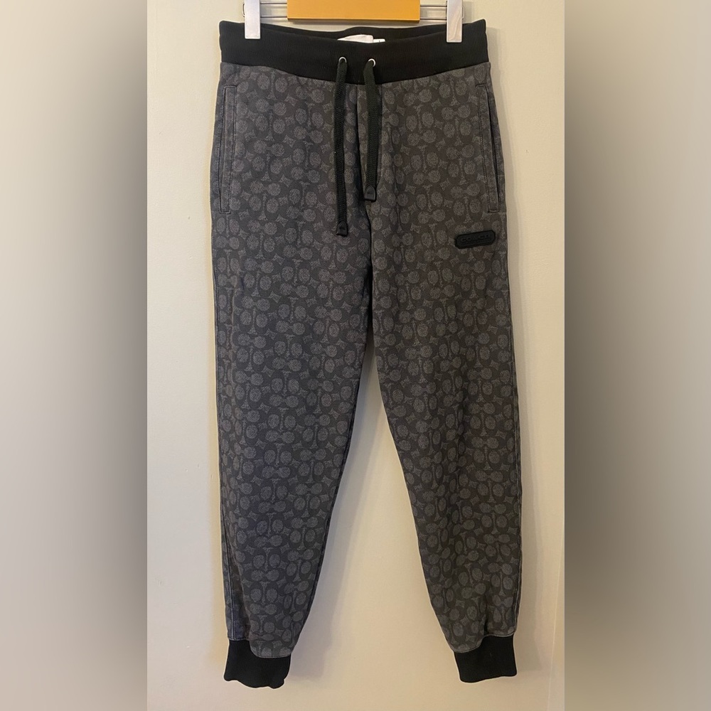 COACH Essential Signature Jogger Black and Grey Size Small Luxury Minimalist